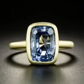 Lang Collection 6.73 Carat No-Heat Ceylon Sapphire Solitaire Ring