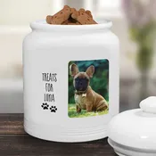 Personalized Dog Treat Jar- Photo and Name