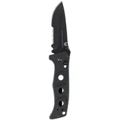 Benchmade 275SBK Adamas Drop-Point Knife Serrated Coated Black
