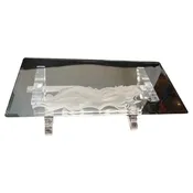 Carved Lucite Sculpture Coffee Table 1970s - LU913642905962 — ARTISAN LAMP