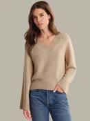 Alina: Cashmere Blend V-Neck Sweater