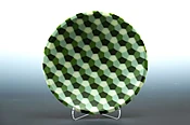 Cairo Pentagons in Shades of Green — Helios Fused Glass Studio
