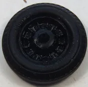 1-1/4" x 2/8"  Wheel Axle is 1/8  with spoke detail