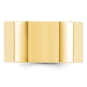 10K Yellow Gold Flat Comfort Fit Wedding Band, Size 7