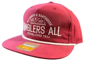 Anglers All Richardson Rope Hat - 256 Cardinal w/ White Rope - Stitched Logo