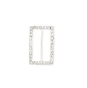 1″ x 1.5″ Inch Rectangle Rhinestone Buckle Slider
