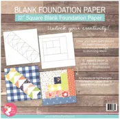 12 inch Blank Foundation Paper Pad by It's Sew Emma