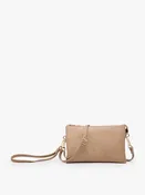 Riley Crossbody/Wristlet in Latte