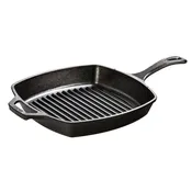 LODGE®  10.5" SEASONED SQUARE CAST IRON GRILL PAN