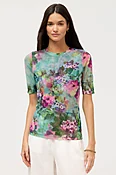 ELBOW SLEEVE MESH TOP