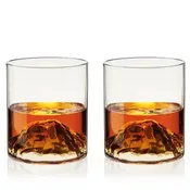 Pacific Northwest Mountain Themed Crystal Tumblers -Set of 2