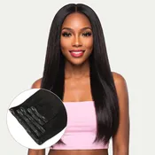 16" Jet Black Invisible Clip-ins (140g)