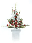 2-24-21 Traditional Gladiolus and Carnation Table Arrangement