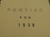 1939 Pontiac Engineering Book
