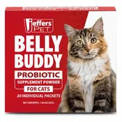 Jeffers BELLY BUDDY Probiotic Supplement Packets for Cats – Multi-Strain Digestive & Immune Support