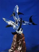 Double Sharks — Lawrence Family Glass Blowers
