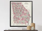 Antique State Map of Georgia