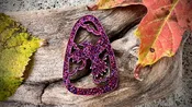 Acrylic Cutout Pendant—Raven—Sunset