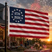 1776-2026 Betsy Ross Historic Commemorative Flag