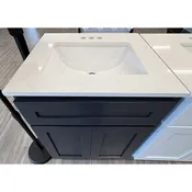 24″ Shaker Dark Gray Vanity Cabinet with Rosemee Quartz Top