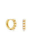15mm Emerald Green Huggie Hoop Earrings