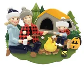 Camping Family of 3 Ornament