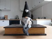 Knit Gnome With Coffee Mug