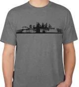Rare WW2 image Bethlehem Steel Skyline T-shirt