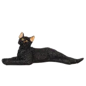 1 Inch Scale Black Stretched Cat Dollhouse Miniature