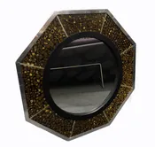 1970s Anthony Redmile Octagonal Coconut Mirror