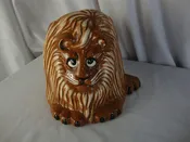 1970's Kitschy Ceramic Friendly Lion Indoor Planter