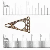 28mm x 18mm 5-to-1 Stamped Chandelier Ear Wire - Made of Brass - Sold Individually - EW110