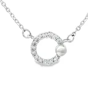 0.09ct Diamond Pendant in 14K White Gold