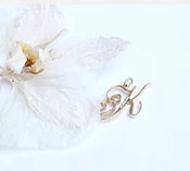 CALLIGRAPHIC 'K' INITIAL DIAMOND PENDANT — VIVAAN