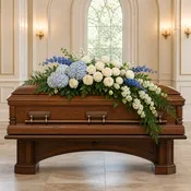 Azure Ivory Casket Serenity