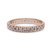Attelage Eternity Band (3mm) - 14k Gold & Grey Diamonds