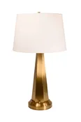 Chaplan Cordless Table Lamp - Antique Brass with Linen Shade