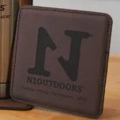 N1 Outdoors®Embossed Faux Leather Coaster