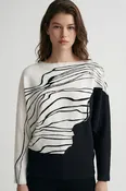 Amellia River Print Top by Wild Cosmos in Black Mix