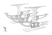 The Original Swing-Out Seat Table - Hardware Kit - Vintage Industrial by Get Back, Inc