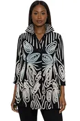 Black Sculpted Soutache Ribbon Jacket | Women's