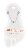 Anklet, Sand & Stone Silver Air Blue Opal Flower S26