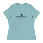 “Begin to Weave” Women’s Relaxed Fit T-Shirt – Designed by Nicole Snow