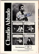Abbado, Claudio - Signed Program New York 1970