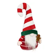Baking Spirits Bright Table Decor Fabric Gnome with Striped Hat, 18.5"H