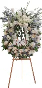 Hydrangea & White Rose 24″ Wreath