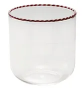 10 oz. Drinking Glass with Striped Rim, 4 Colors