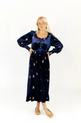 Alysha Velvet Embroidered Dress