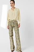 Blouse fluide à col tunisien - CEZANNE