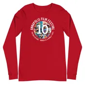 Annapolis Film Festival:  10 Years (front) & 2013-2022 (back) - Unisex Long Sleeve Tee